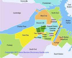 Map Of Boston And Surrounding Area Boston Sightseeing Map And Attractions Guide - Boston Discovery Guide