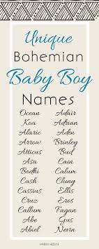 Are You Looking For A Strong Bohemian Baby Boy Name Weve Got Your Back With A List Of 25 Unique Boy Name In 2020 Trendy Baby Boy Names Boho Baby Boy