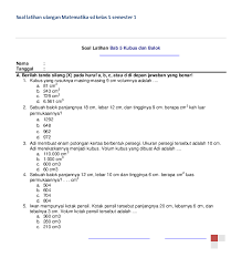 Maybe you would like to learn more about one of these? Pdf Soal Latihan Ulangan Matematika Sd Kelas 5 Semester 1 Winarko Adul Academia Edu