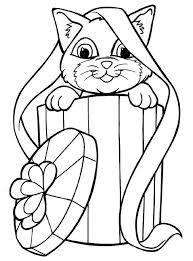 You could also print the image by clicking the print button above the image. Kitten In A Present Box Coloring Page Coloring Sun