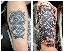 Celtic heart tattoos symbolize the union of two souls, and is usually used to show devotion to your loved ones. Rose Irish St Tattoo