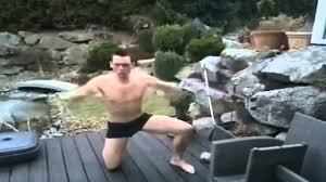 Guy Jumps On A Frozen Pool Youtube