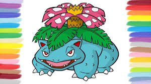 Pokemon printable print venusaur disney for kids. How To Color Venusaur Pokemon Coloring Book For Kids Youtube