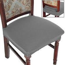 4.5 out of 5 stars. Buyue Dining Room Chair Covers Stretch Jacquard Chairs Easy Installation Upholstered Armless Chair Protectors Rear Covered Set Of 2 Grey Pricepulse