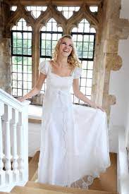 Jane Austin Style Wedding I Would Change The Top A Little Bit But I Love The Lace Empire Wedding Dress Wedding Dresses Regency Wedding Dress