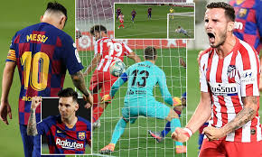 Luis suarez equalises with a header after saul niguez's opener. Barcelona 2 2 Atletico Madrid Saul Niguez Scores Two Penalties Daily Mail Online