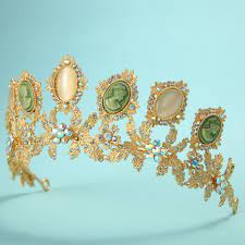 杂志推荐欧美宫廷巴洛克皇冠头饰黄金树叶新娘皇冠饰品造型设计女 crown jewelry jewelry crown
