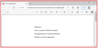 But there is one very important thing to notice here, this method cannot merge currently open pdf files. Write Data Into Pdf Using Servlet Dot Net Tutorials