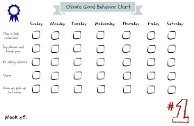 behavior printable reward charts free daily chart template