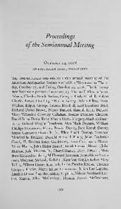 Proceedings of the Semiannual Meeting.