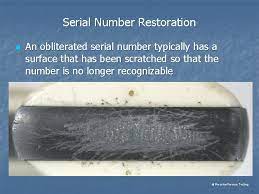 Serial Number Restoration Serial Number A Unique Number