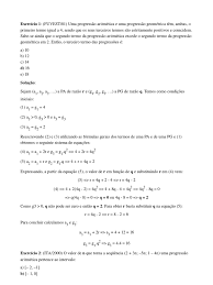 Exercicios Resolvidos De Pa E Pg Equacoes Analise Matematica