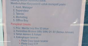 Teknisi dan supervisor perakitan mobil. Lowongan Kerja Manager Supervisor Teknisi Marketing Ob Penempatan Sumatera Barat Pt Guna Indah Makmur Adsanjaya