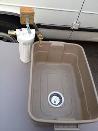 washtub for camping with a drain out of