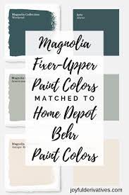 Before adding any of these fabulous paint colors to your home, always do a sample test. Magnolia Market Collection Paints Color Matched To Behr Fixer Upper Joanna Gaines Paint Home D Magnolia Paint Colors Matching Paint Colors Magnolia Paint