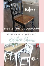 How To Refinish Kitchen Chairs Kitchen Chair Makeover Diy Kitchen Chairs Kitchen Chairs Diy Diy Kitchen Table Wooden Kitchen Chairs