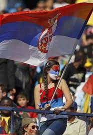 Serbian Girl With Flag Coupe Du Monde Serbie Sportif