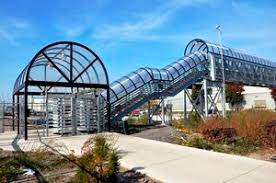 The straight line style means that the stairs don't require any type of special support and just needs to be connected on top and the bottom. Exterior Staircase Canopy All Architecture And Design Manufacturers