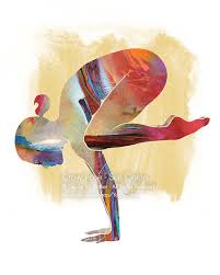 Yoga Crow Pose Sun Colors Small Yoga Wall Art Etsy In 2020 Yoga Art Painting Yoga Wall Art Yoga Painting