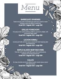 Modern French Cafe Menu Template With Illustration Bistro Menu Menu Template French Cafe Menu