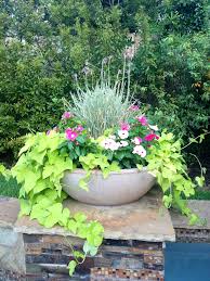 I Don T Like The Lavender In The Center But This Gives Me Idea For Other Planters I Am Putting Together Lighter Pin Container Plants Plants Planting Flowers