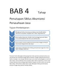 Contoh soal akuntansi perusahaan jasa sebagai berikut. Bab 4tahap Penutupan Siklus Akuntansi Perusahaan Jasa Ajex1