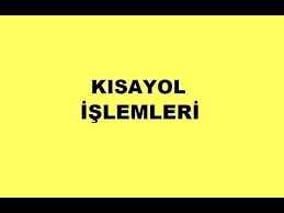 Kisayol Islemleri Modul Unite 1 Klasor Ogretim Egitim