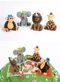 Diy how to make play doh cake decoration. Claydough Party Animals Claydough Party Animal Cake Toppers