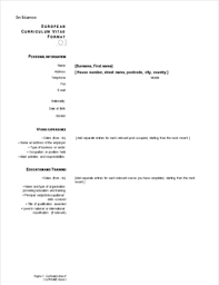 Per compilare il curriculum vitae europeo in pochi passi è possibile scaricare il modello sul sito europass, dove si trovano anche le istruzioni e altri documenti. Curriculum Europeo Italiano Inglese