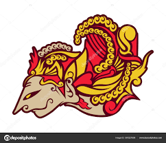 Patung wayang yang dipasangi masker kain di halaman balai kota solo, jawa tengah, ahad (19/4). Vektorgrafiken Shadow Art Wayang Vektorbilder Shadow Art Wayang Depositphotos