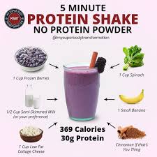 5 Minute Protein Shake Protein Smoothies Without Powder High Protein Smoothies Homemade Protein Shakes
