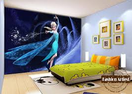 أطفال بنات كارتون جدارية مخصصة الرقص إلسا الثلج السحرية ملكة الأطفال نوم غرفة المعيشة خلفية التلفزيون أريكة Sofa Pillow Sofa Classicbedroom Cabinet Aliexpress