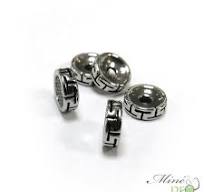 Rondelle tibétaine en acier inoxydable 8mm - lot de 5 ...