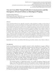 Cancel culture demands social change and addresses the deep inequalities in keeping the oppressed oppressed. Pdf You Are Cancelled Virtual Collective Consciousness And The Emergence Of Cancel Culture As Ideological Purging