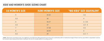 youth shoe size chart to womens