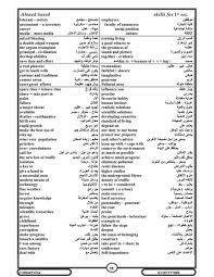 أهم كلمات وجمل الترجمة للثالث الثانوي