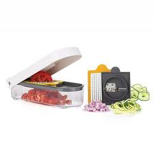 The blades chop through hard nuts like almonds with ease and allow you to switch between fine and coarse grinds by simply changing the direction of the turn handle. Prepworks By Progressive Veggie Chopper Dicer Spiralizer Onion Chopper Vegetable Chopper Ribbon Cut Noodle Cut Three Interchangable Plates Dishwasher Safe Walmart Com Walmart Com