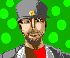 Man with a question mark block hat