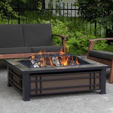 Everything you need for your chimney. Rectangular Fire Pit Outdoor Fireplace Wood Burning Grill Screen Cover Metal Blk Yard Garden Outdoor Living Home Garden