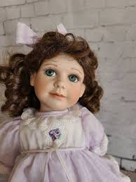 1991, Vintage Jane Zidjunas KIMBERLY Porcelain Doll 16” Hamilton Collection 