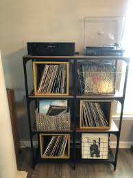 Record Player And Record Storage Shelving Ikea Eket Record Storage Cosy Living Room