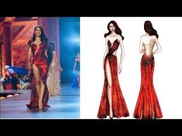 It's very hard and very beautiful. Cat Catriona Gray Gown Drawing