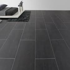 Sol Pvc Effet Carrelage Noir Black Melbourne L 4 M Sol Pvc Sol Vinyle Sol Vinyle Salle De Bains