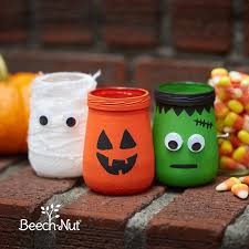 Boo With A Little Imagination Some Googly Eyes You Can Turn Our Jars Into Spooky Lights Hallowee Baby Food Jar Crafts Halloween Mason Jars Baby Jar Crafts