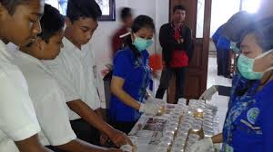 Adapun susunan acara, sebagai berikut, sapaan mc. Bnk Badung Periksa Urine Ratusan Pelajar Smk Wira Harapan Dalung Tribun Bali