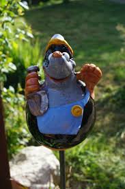 Gartenkugel Maulwurf Terrasse Handarbeit Beetstecker Deko Tierfigur Keramik Ton Gartenkugeln Keramik Hand Gebaut Keramik