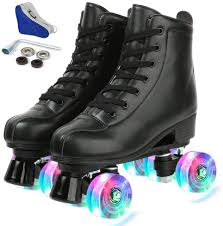 Maybe you would like to learn more about one of these? Enjoying Your Shopping Leafis Women S Roller Skates Classic Leather High Top Double Row Skates Four Wheel Shiny Roller Skates Perfect Indoor Outdoor Adult Roller Skates With Bag Sports Outdoors Online