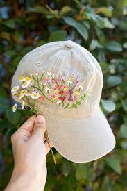 Diy Embroidered Hat Kit Wildflowers Diy Embroidered Hat Embroidered Hats Hat Embroidery