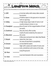 Landform Match In 2020 Social Studies Worksheets Landforms 3rd Grade Social Studies
