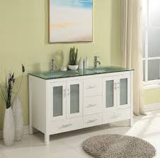 Shop bathroom vanities and a variety of bathroom products online at lowes.com. 60 Inch Bathroom Vanity Glass Top Double Sink White Color 60 Wx21 Dx34 H S2416w